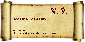 Moduna Vivien névjegykártya